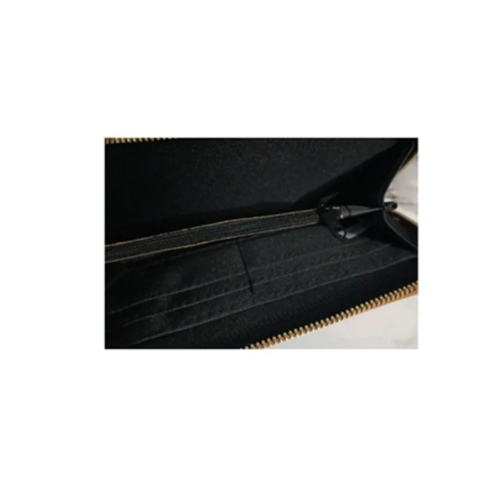 Beverly Hills Polo Club Wristlet Wallet Womens Brown Double Zipper Clutch Logo